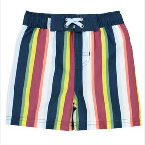Rugged Butts Sz 6 “Sunset Stripe” Kids Swim Trunks